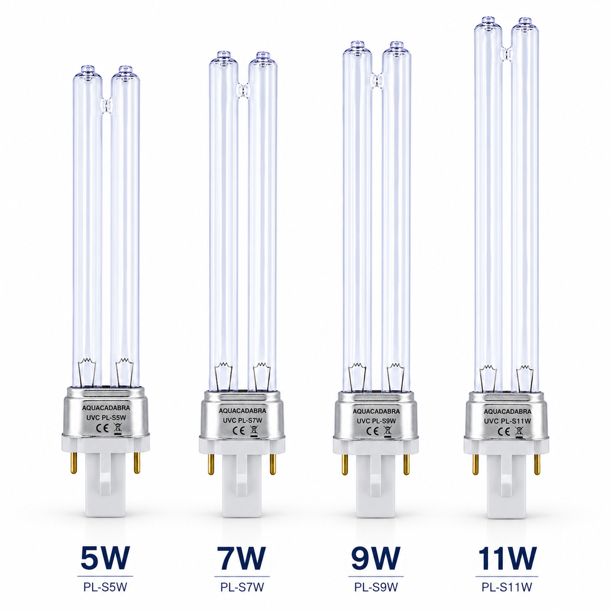 Aquacadabra PLS UV Replacement Bulbs 2 Pack Pond Clarifier 5W 7W 9W 11W