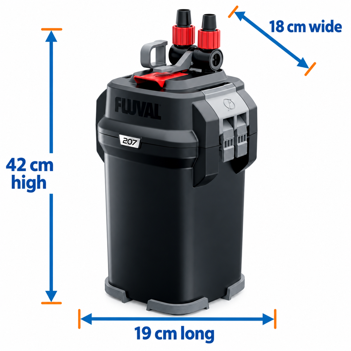 Fluval 207 Canister Filter - 780 L/h, 60-220L Capacity