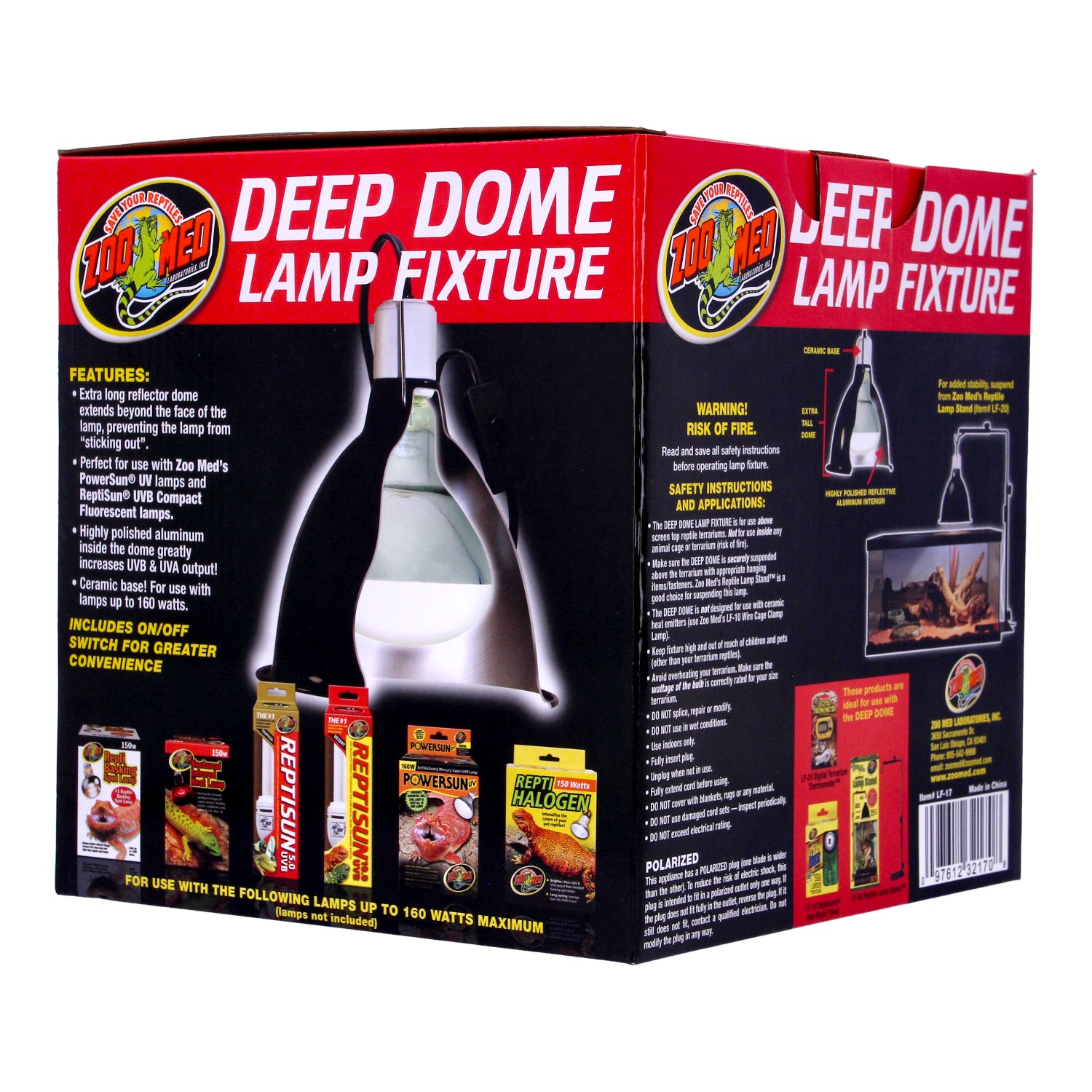 Zoo Med Reptile Deep Dome Lamp Fixture