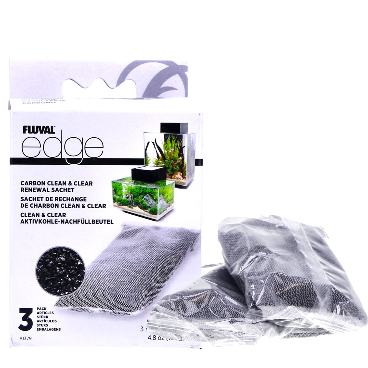 Fluval Edge Carbon Clean and Clear Sachets - A1379