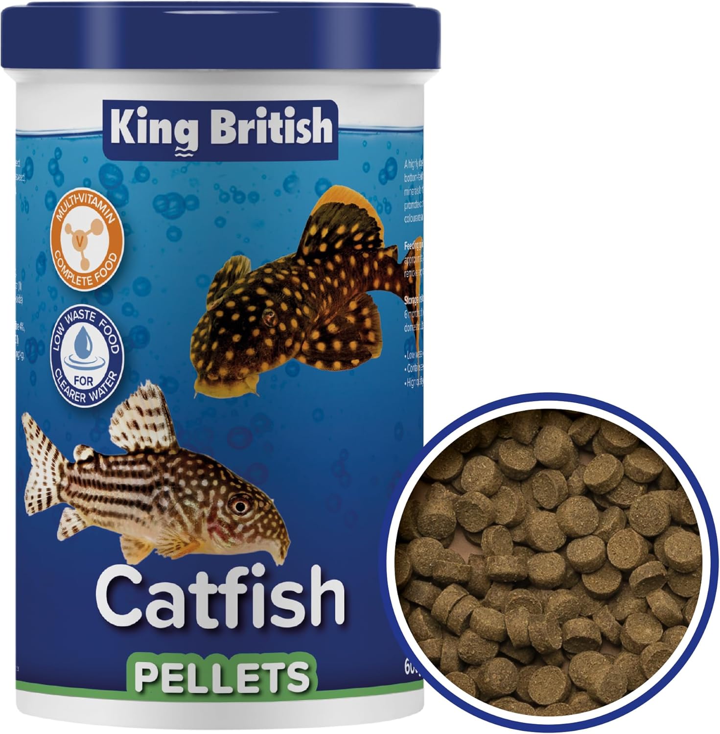 King British Catfish Pellets Bottom Feeder Aquarium Tropical Food 200g / 600g