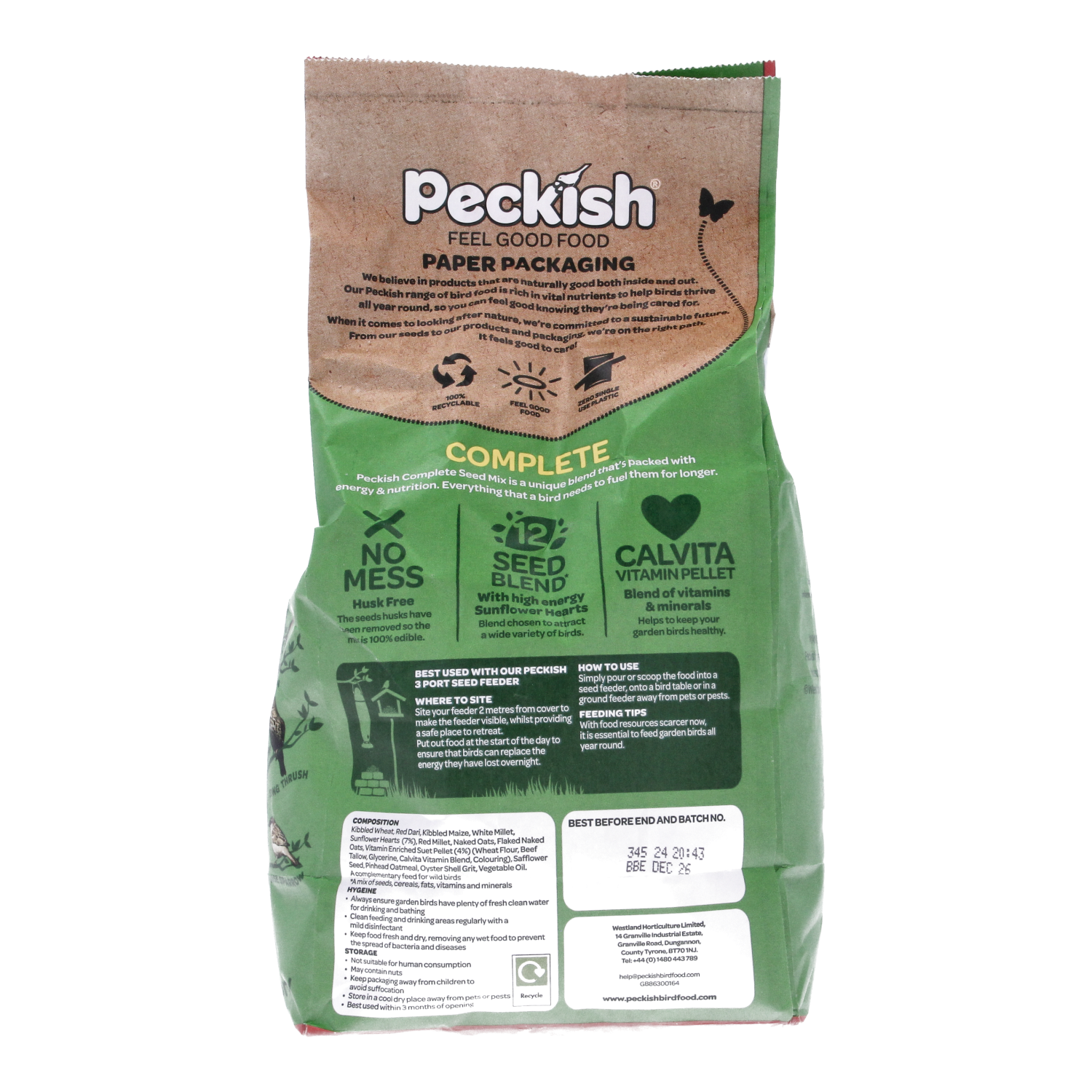  Wild Bird Feeder & Complete Seed Mix 2.04kg