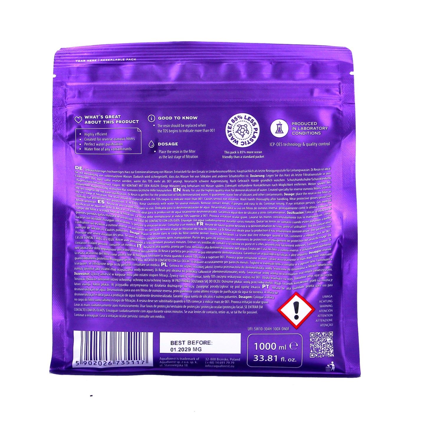Aquaforest Demineralization Resin 1000ml 