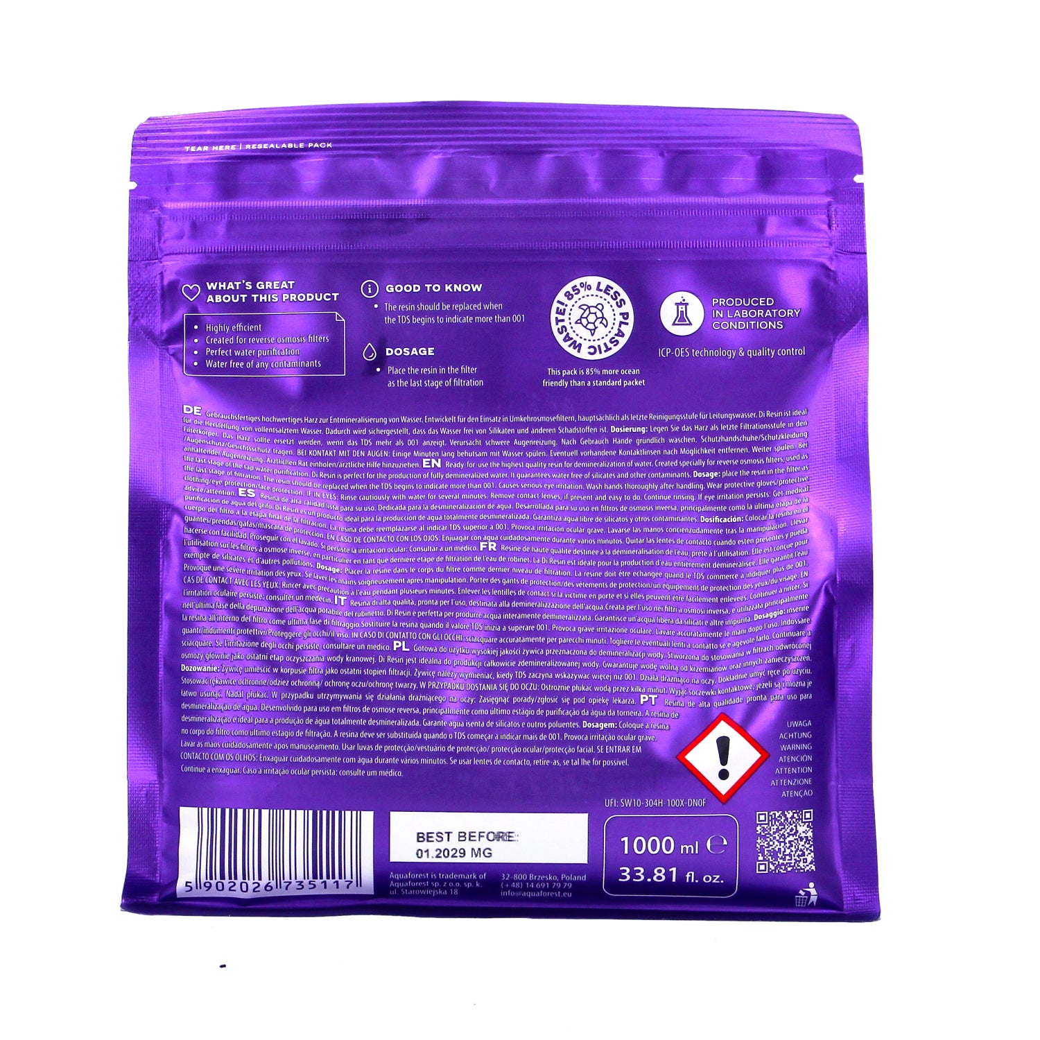 Aquaforest Demineralization Resin 1000ml 