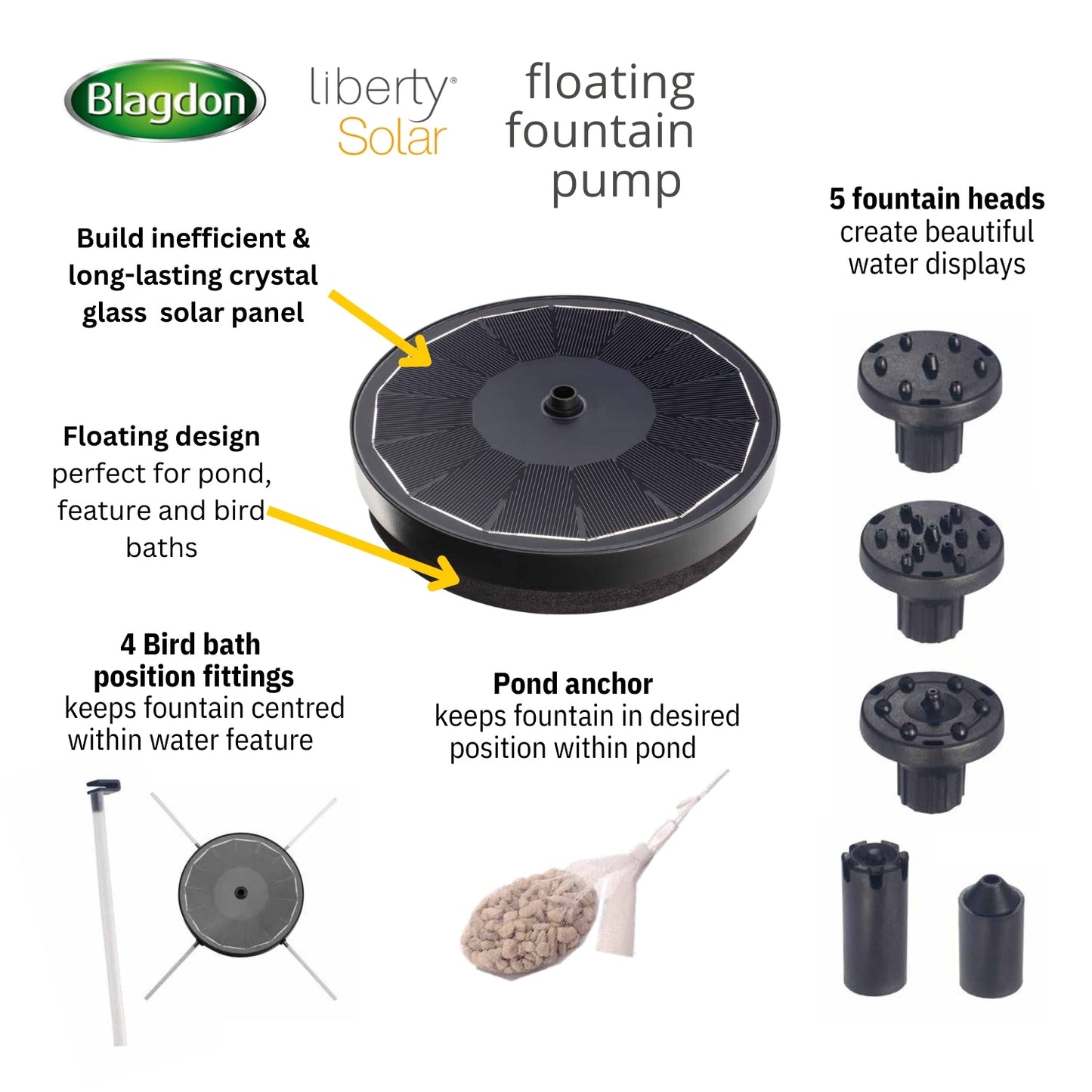 Blagdon Liberty Solar Floating Fountain