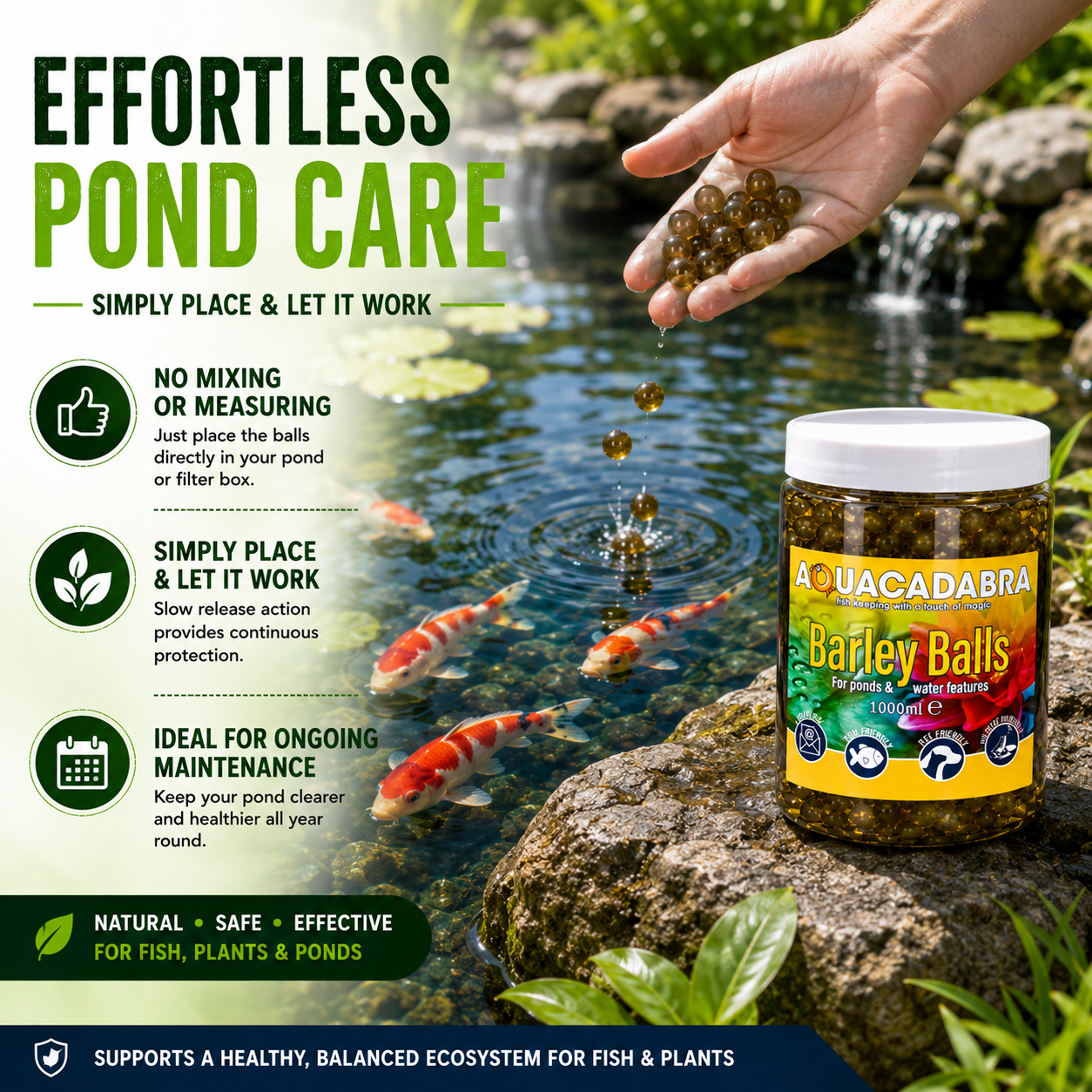 Aquacadabra Barley Straw Balls Blanketweed Algae Control