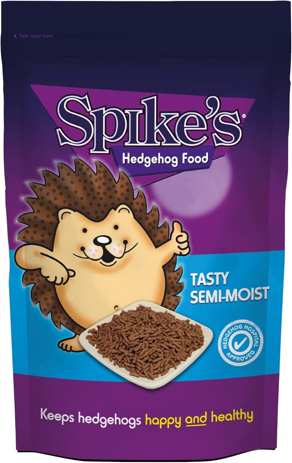 SEMI MOIST HEDGEHOG FOOD Spikes Tasty Feed Animal Hog Meal