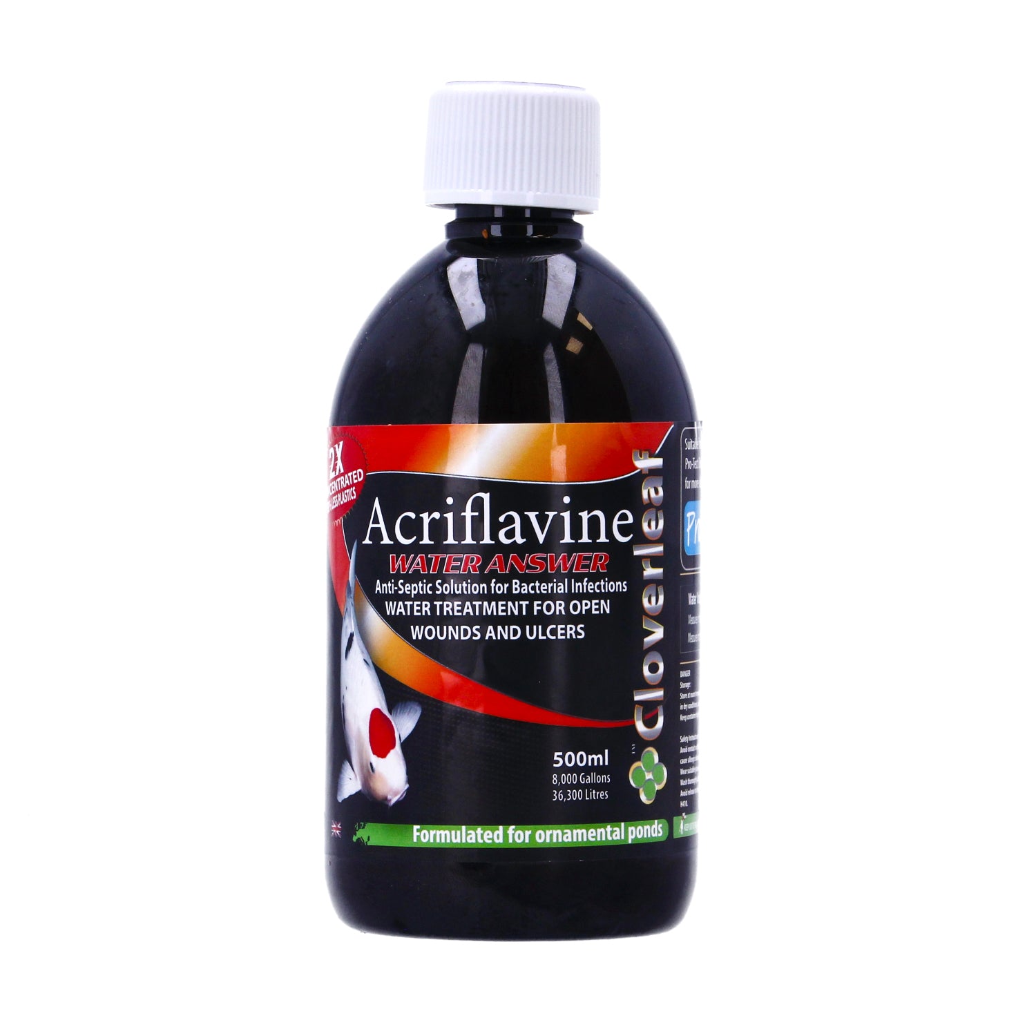 Cloverleaf Acriflavine Water Answer Pond Fish Treatment Koi 250ml 500ml