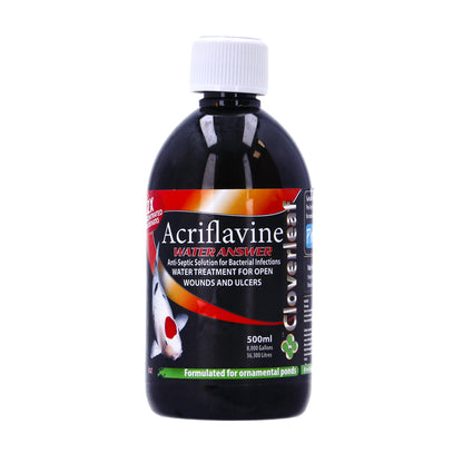 Cloverleaf Acriflavine Water Answer Pond Fish Treatment Koi 250ml 500ml
