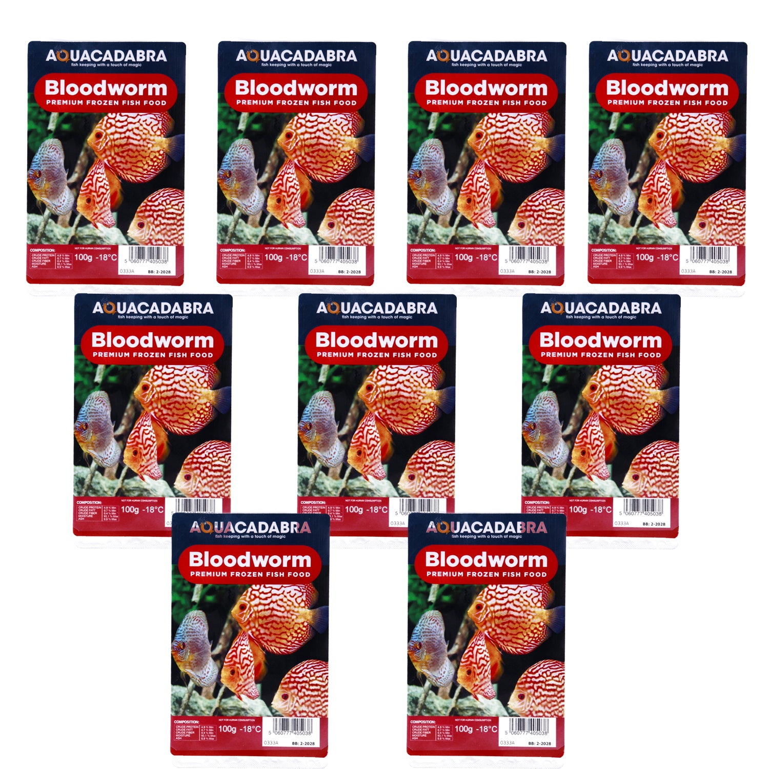 Aquacadabra Premium Frozen Bloodworm Aquarium Fish Food Multi Packs