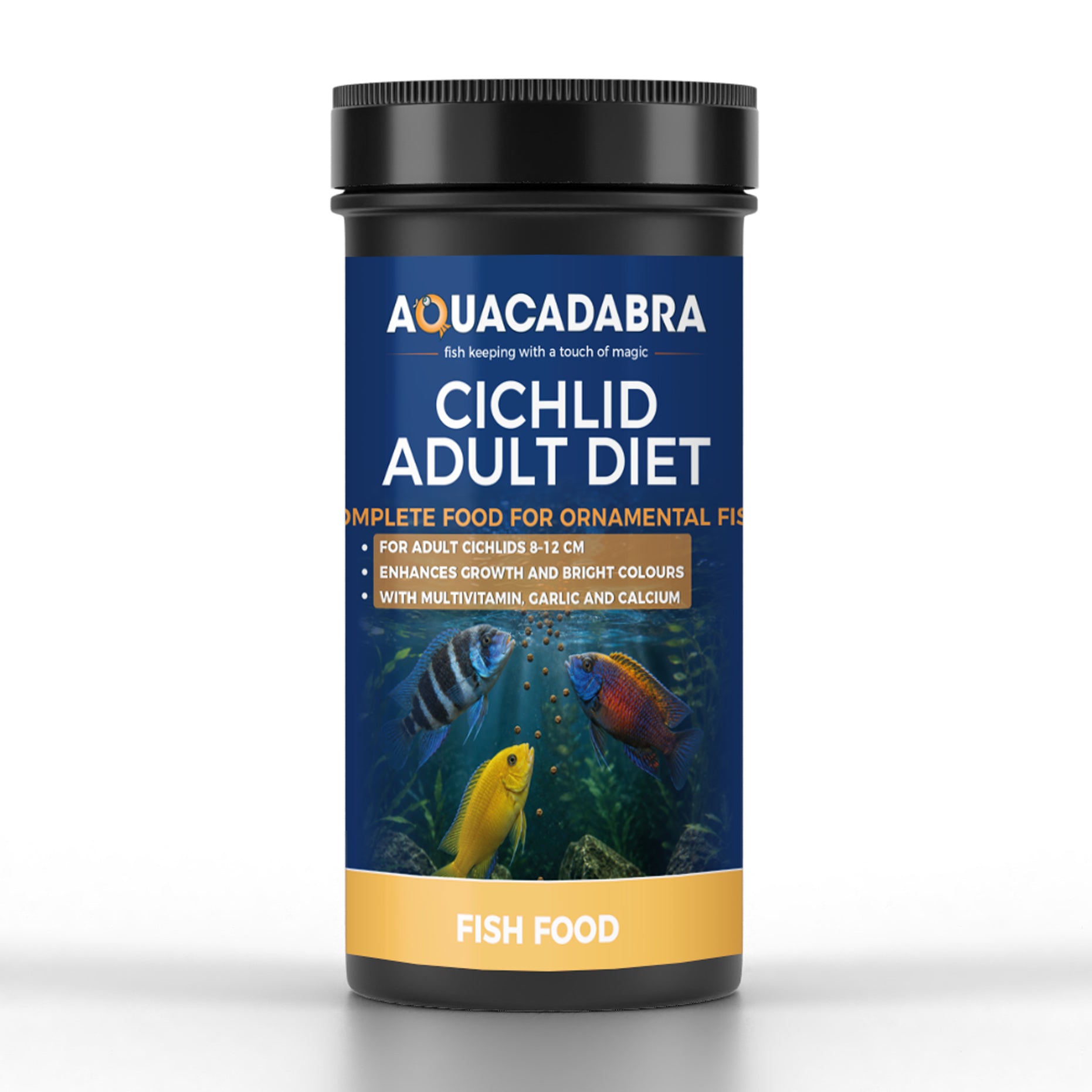 Aquacadabra Cichlid Adult Diet Fish Food Floating Granules 40% Protein 90g 360g