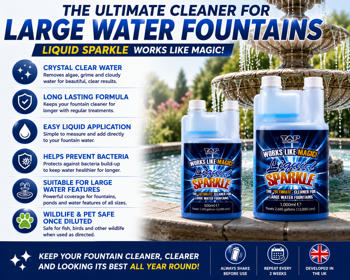 TAP Liquid Sparkle Water Feature Cleaner