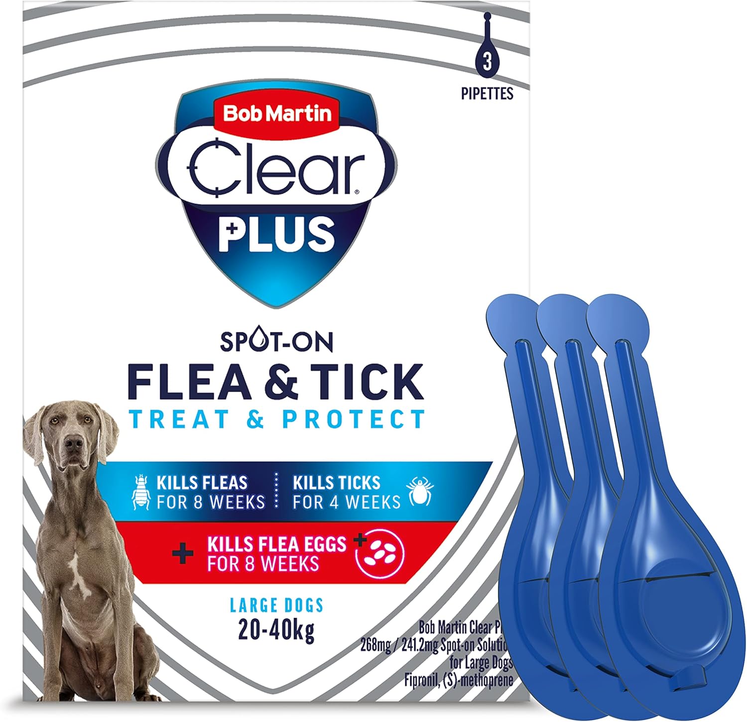 Dog Flea Spot On Bob Martin Clear Plus Kills Fleas Ticks Cat Dog Flea Treatment