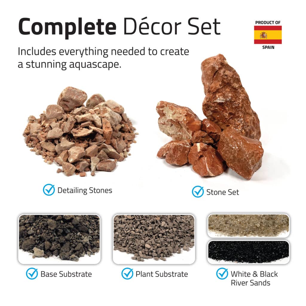  Fluval Red Stone Rock Aquarium Decoration Bundle