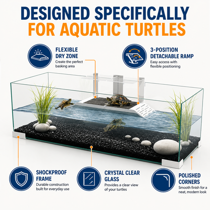 Ciano Tartarium 80 Turtle Tank with Adjustable Ramp