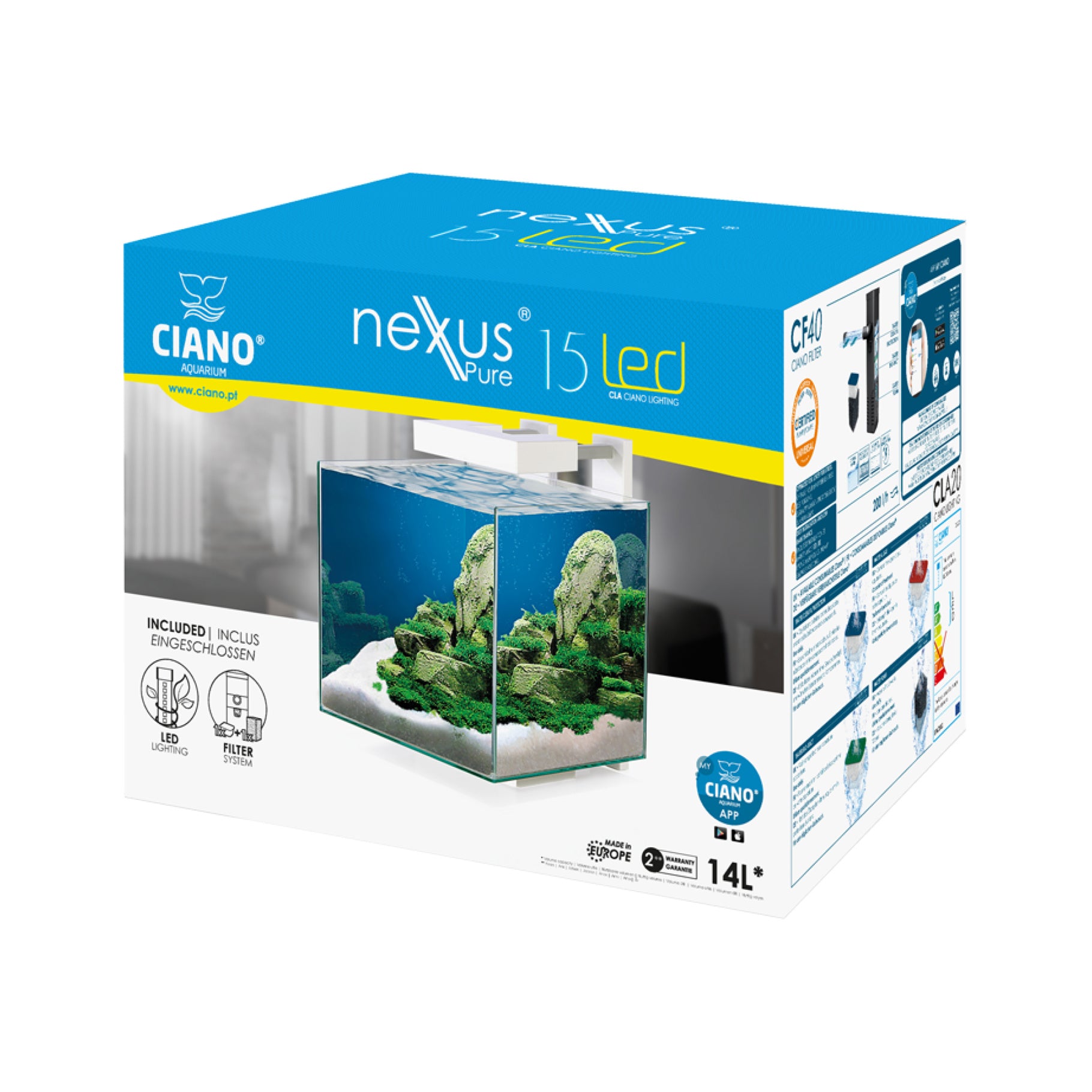 Ciano Nexus Pure 15 Shrimp Aquarium 14L