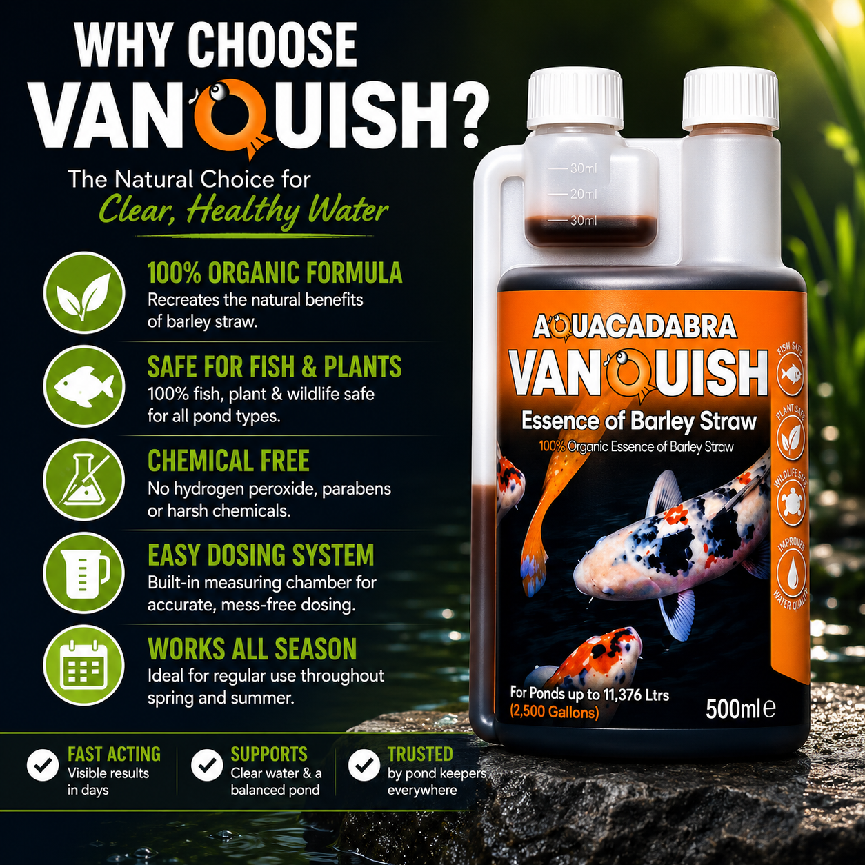 Aquacadabra Vanquish Essence of Barley Straw
