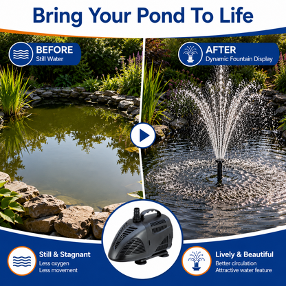 Bermuda 1000 Fountain Waterfall Pond Pump 1000 LPH Water Pump