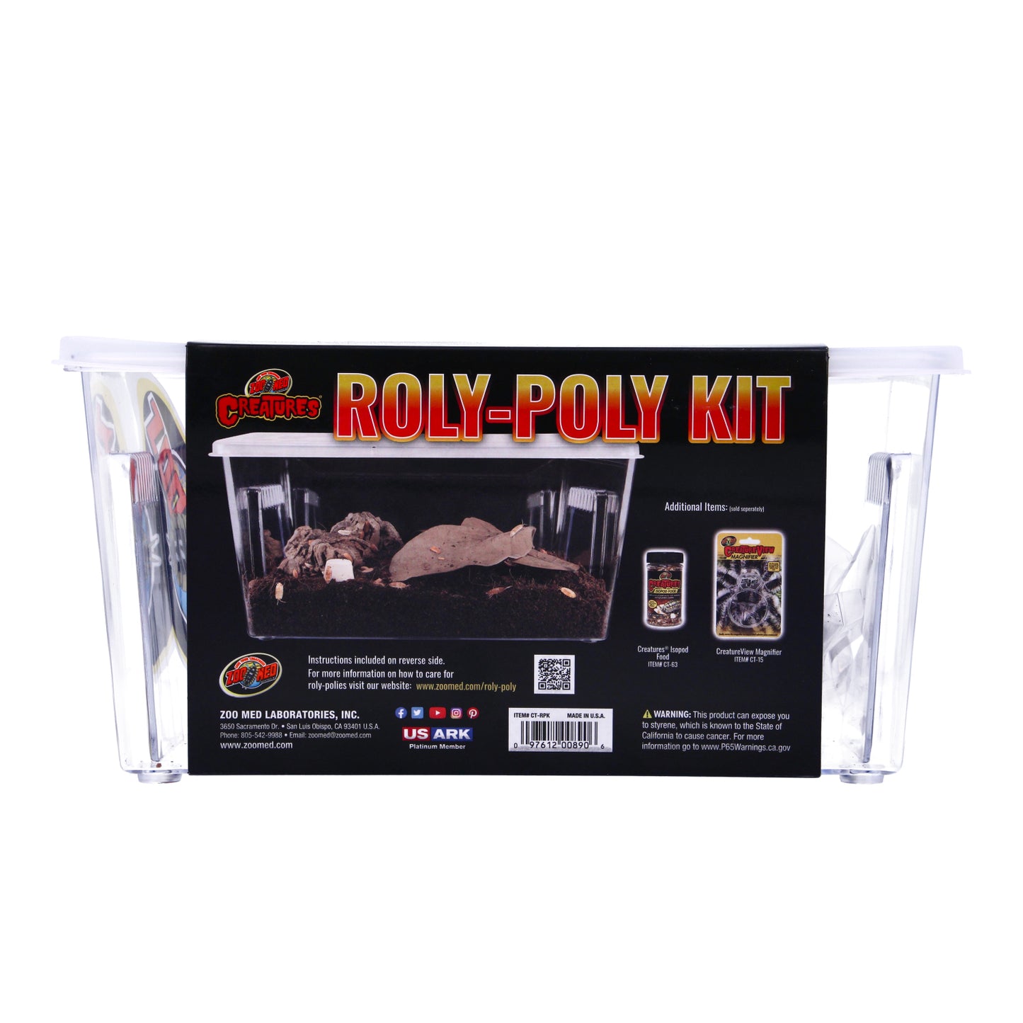 Zoo Med Creatures Roly Poly Isopod Habitat Kit with Substrate