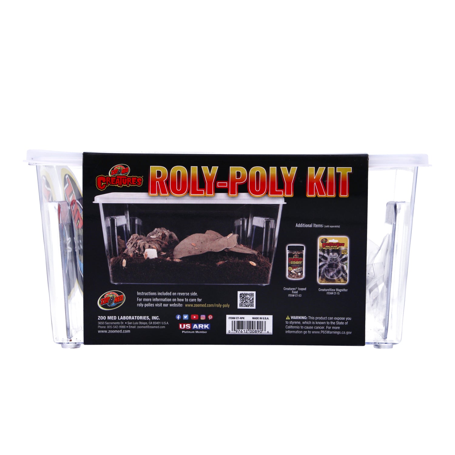 Zoo Med Creatures Roly Poly Isopod Habitat Kit with Substrate