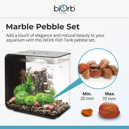 biOrb Feng Shui Pebble Set Red Marble Fish Tank Aquarium Decoration Stones