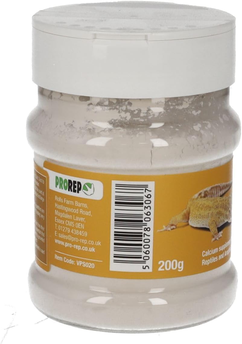 ProRep Calcium Dust 200g Reptiles Snake Gecko Frog Amphibian Supplement