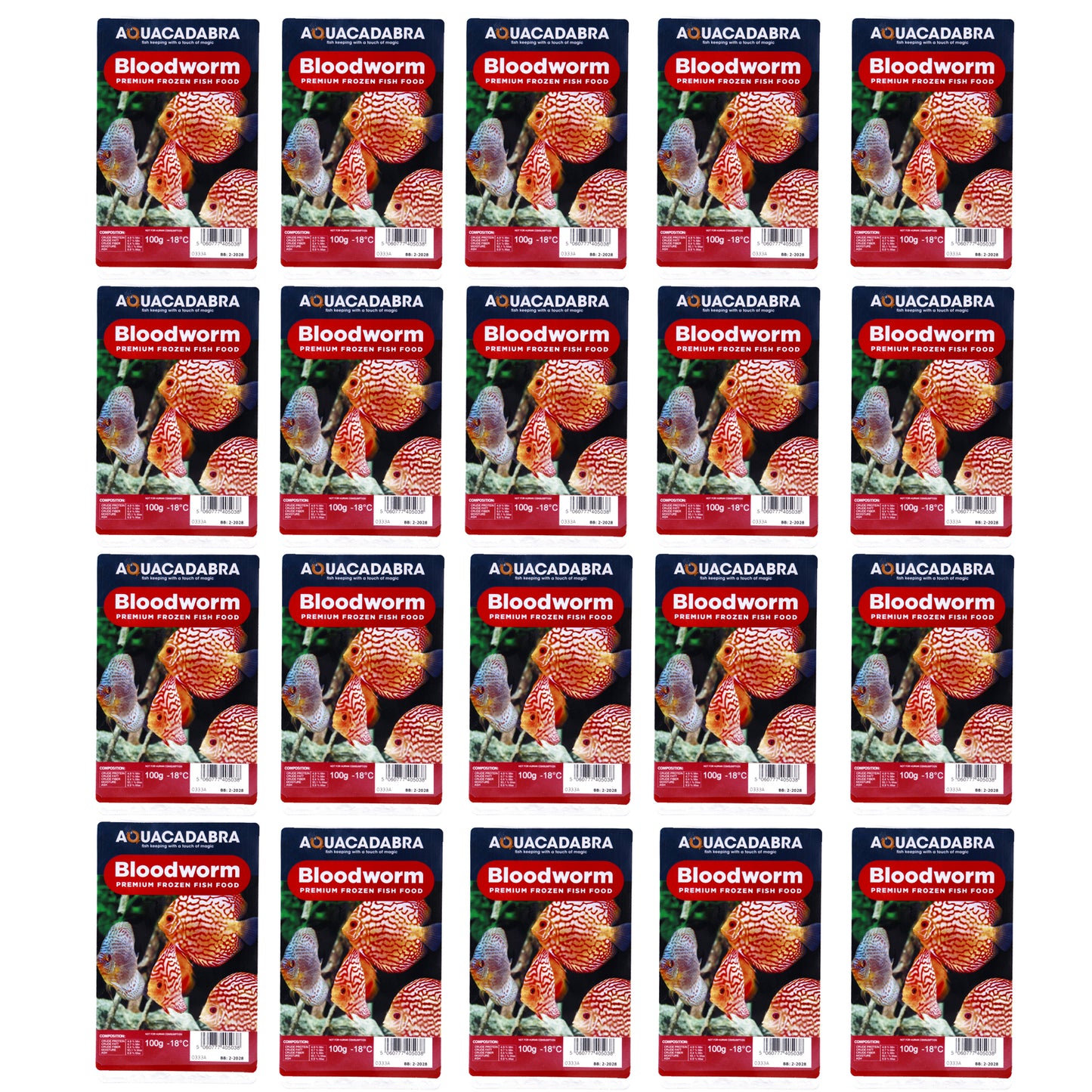 Aquacadabra Premium Frozen Bloodworm Aquarium Fish Food Multi Packs