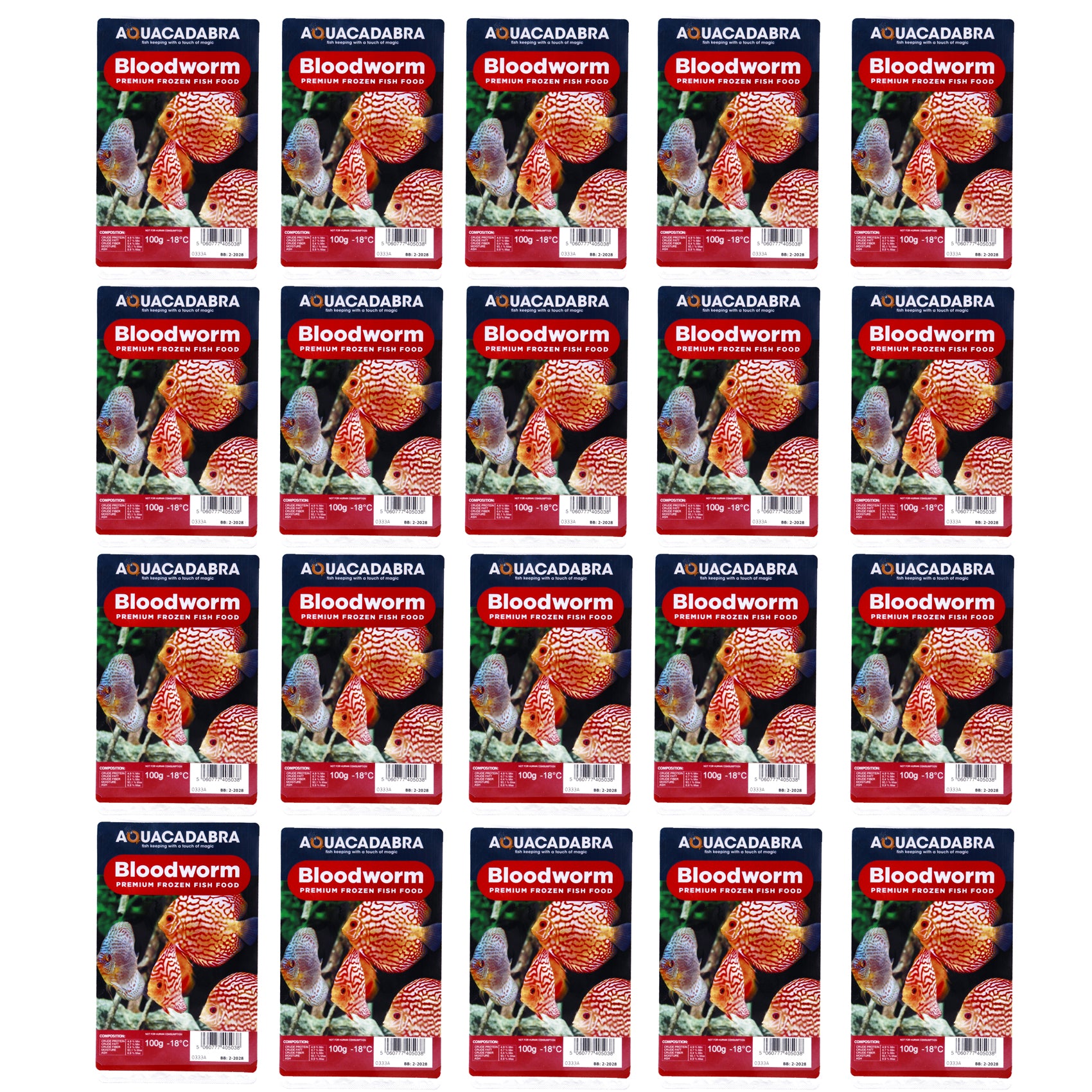 Aquacadabra Premium Frozen Bloodworm Aquarium Fish Food Multi Packs