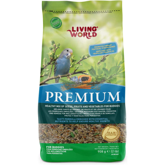 Living World Premium Food for Budgies 908g