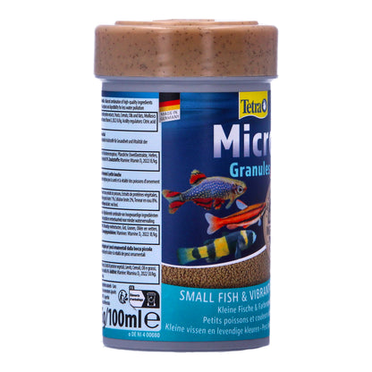 Tetra Micro Fish Food Granules Crisps Sticks Small Tropical 45g 100ml
