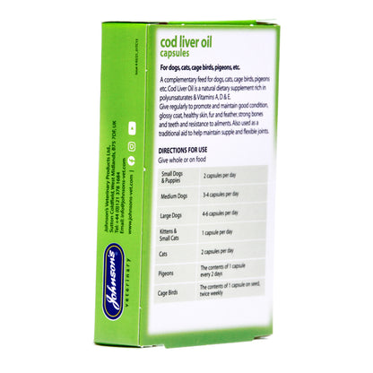 Johnsons Cat and Dog Cod Liver Oil Capsules