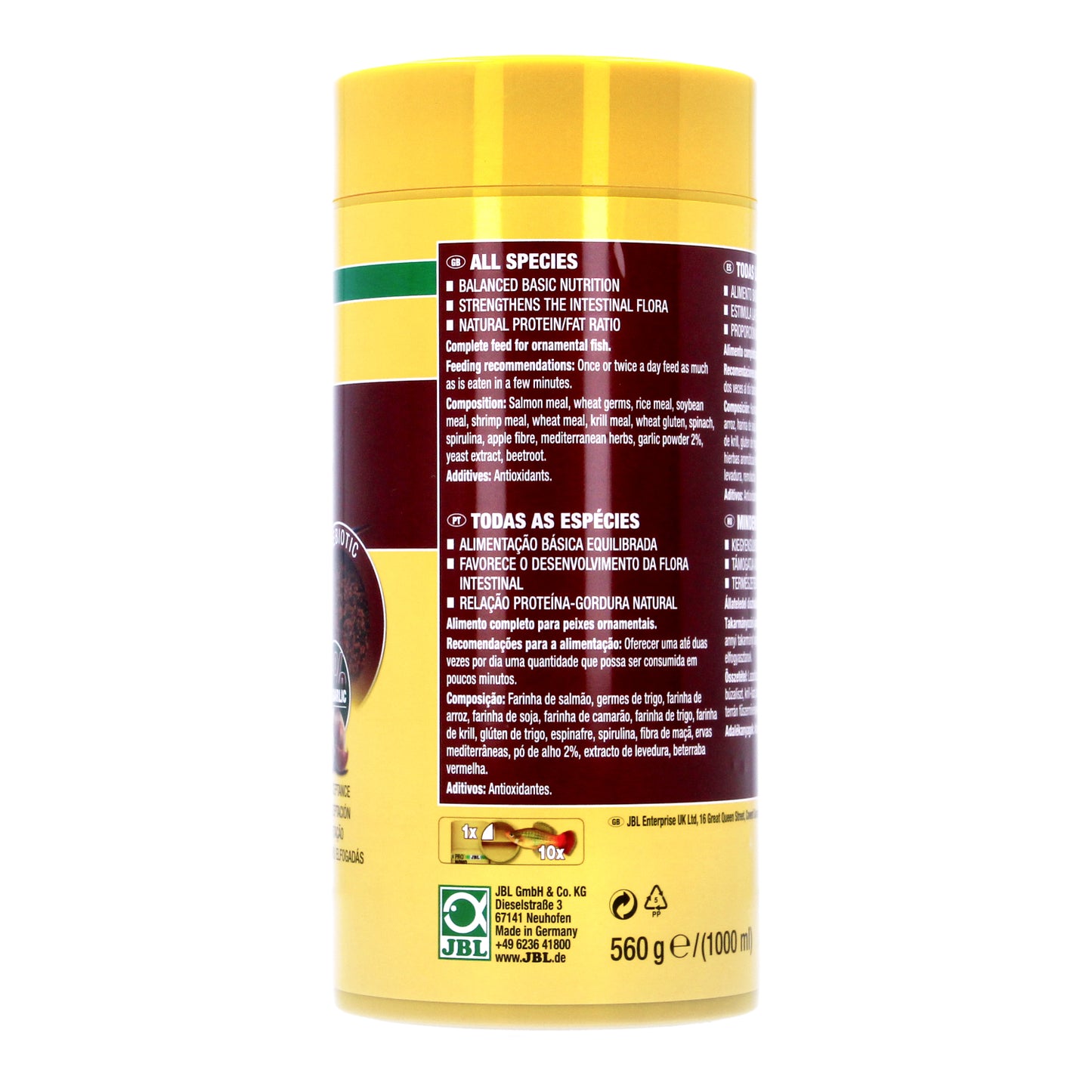 JBL PRONOVO Prebiotic Balanced Staple Tropical Fish Food 1000ml exp 05/26