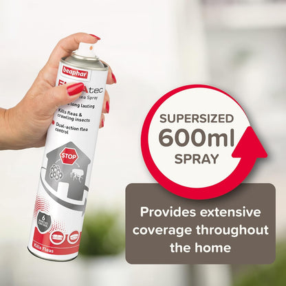 Beaphar FLEAtec Household Fast Acting Flea Treatment Insect Control Spray 600ml