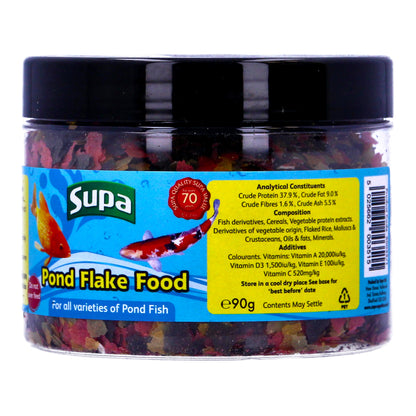 Supa 90g Premium Pond Flakes Koi Carp Goldfish Fish Food