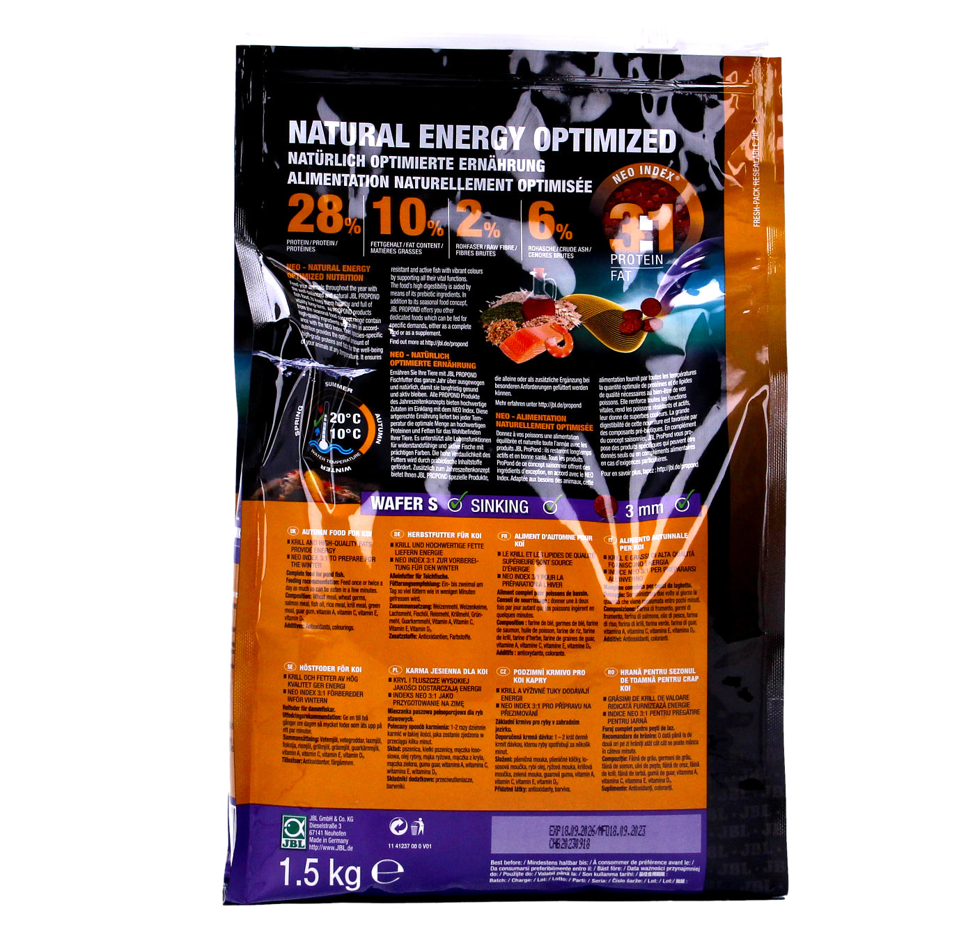 JBL ProPond Autumn Koi Food S 1.5kg (BB 09/26) 