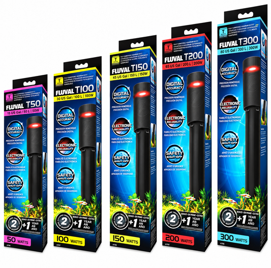 Fluval T-Series Precise Submersible Aquarium Heaters