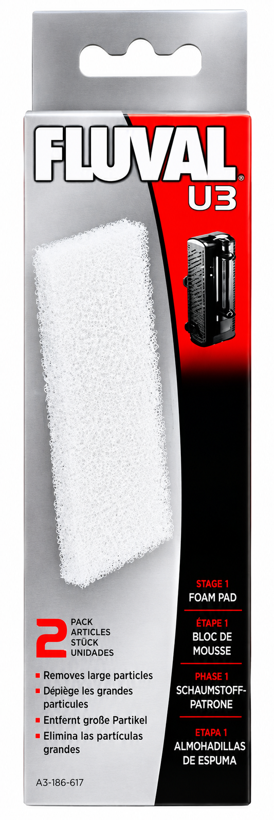 Fluval U3 Filter Foam Pad (x 2) - A487