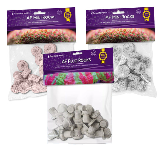 Aquaforest AF Frag Rocks - 24-Piece Pack (White/Purple)