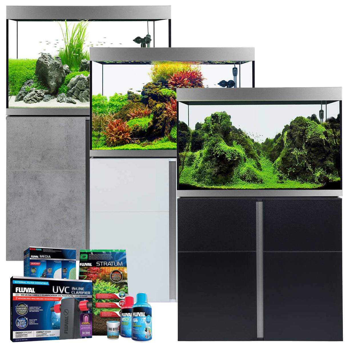 Fluval Siena 332 Aquarium & Cabinet FREE Bundle