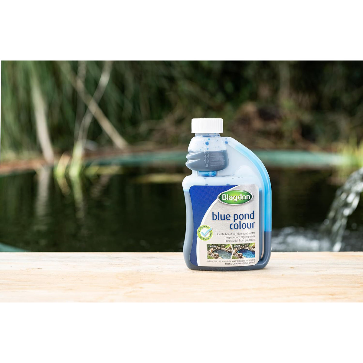Blagdon Blue Pond 250ml - Teinture Bleue Anti-Algues Pour Bassin, Protège Les Poissons