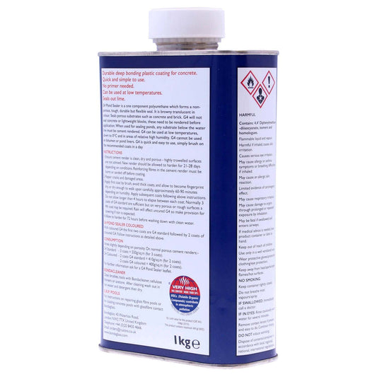 G4 Black Pond Paint/Sealant 1kg - Waterproof Bond