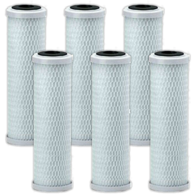  6 x 10" Carbon Block Water Filter Cartridges RO Reverse Osmosis Pond Koi