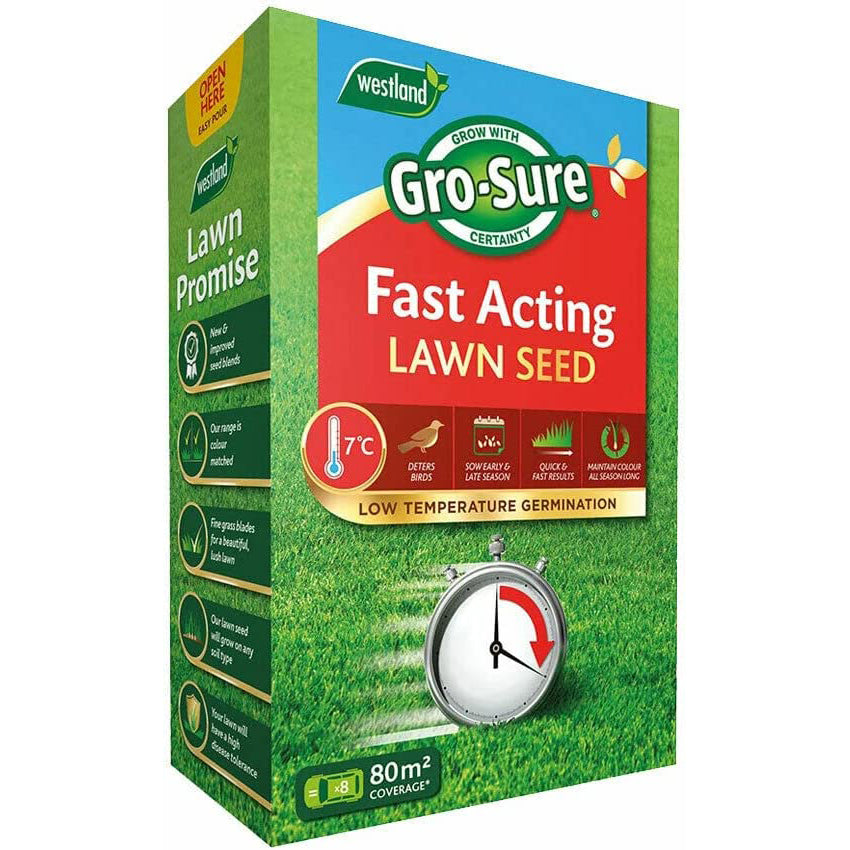 Westland Gro-Sure Fast Acting Lawn Seed 80sq.m