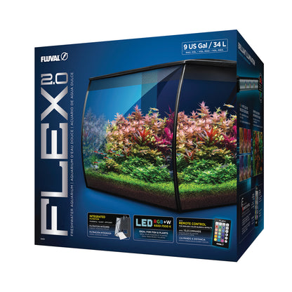 Fluval Flex 2.0 57L Black Aquarium and Cabinet