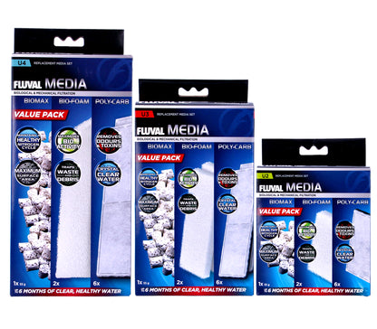 Fluval U Filter Media Value Pack U2 U3 U4 Internal Filtration Aquarium Fish Tank