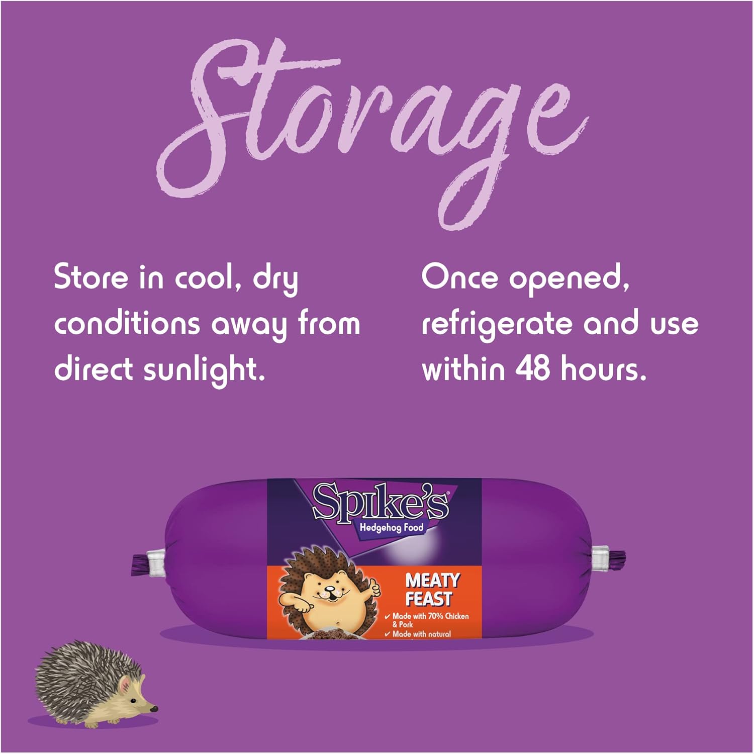 Spike's Meaty Feast Sausage Hedgehog Food Farm Feed