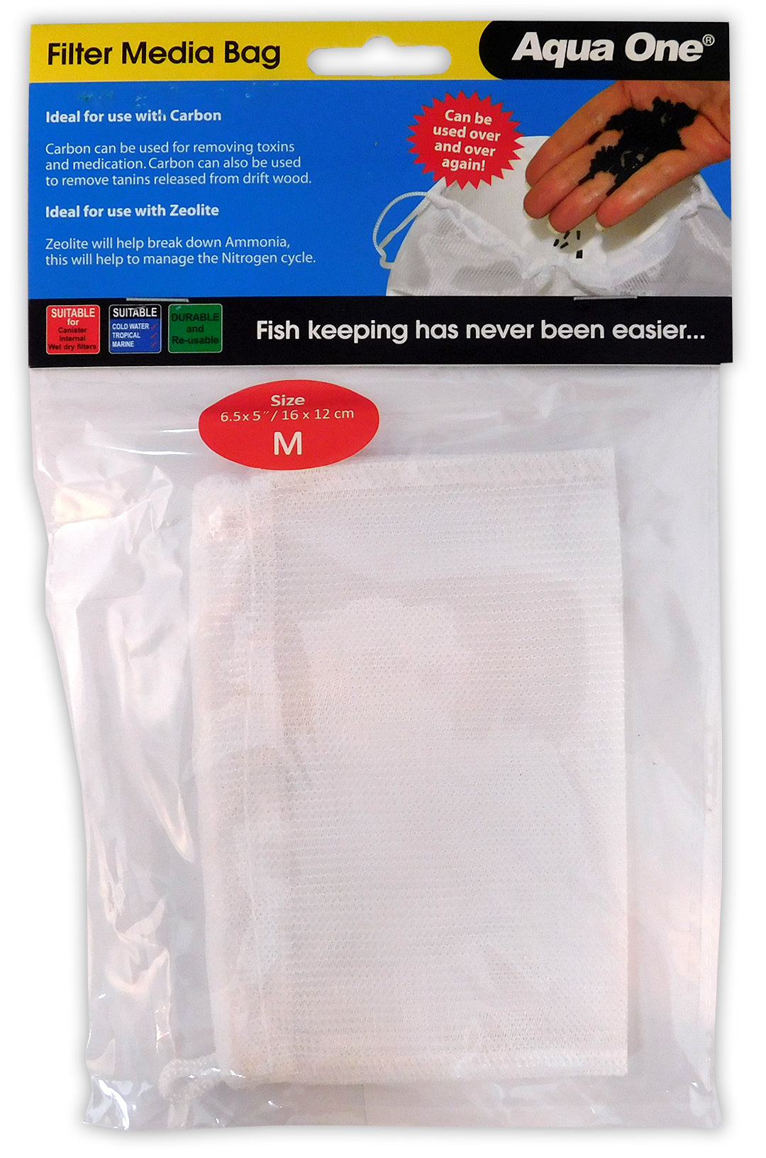 Aqua One Medium Filter Bags - 16cm x 12cm