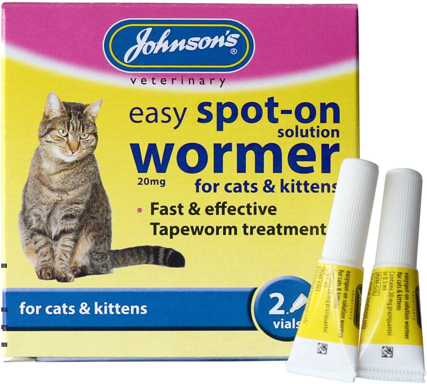Johnson’s Vet Easy Spot On Wormer for Cats & Kittens 2 Pack