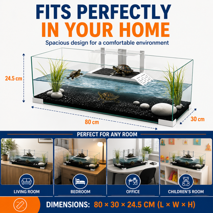 Ciano Tartarium 80 Turtle Tank with Adjustable Ramp