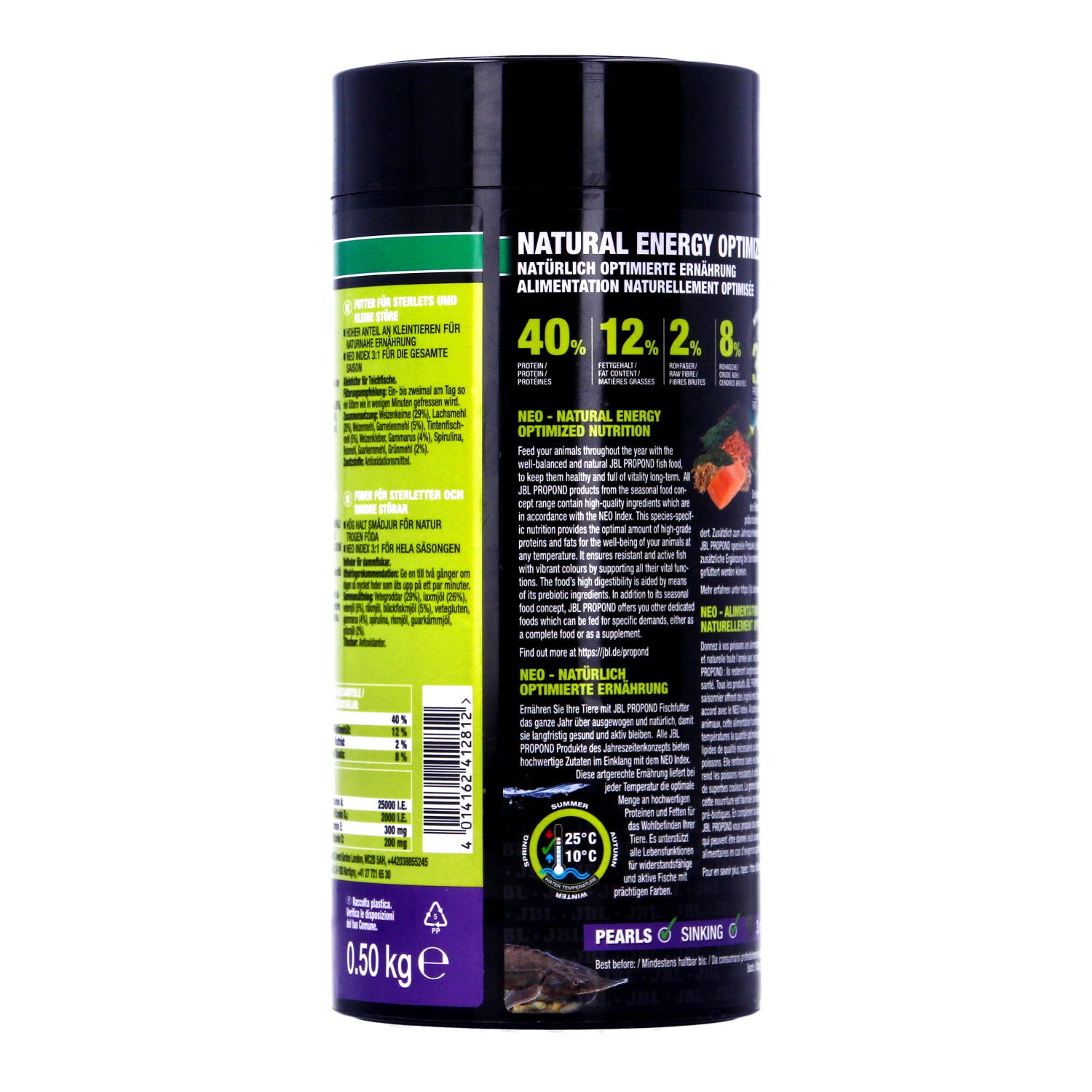 JBL Pro Sterlet Pearls Size Small 0.5kg Fish Food